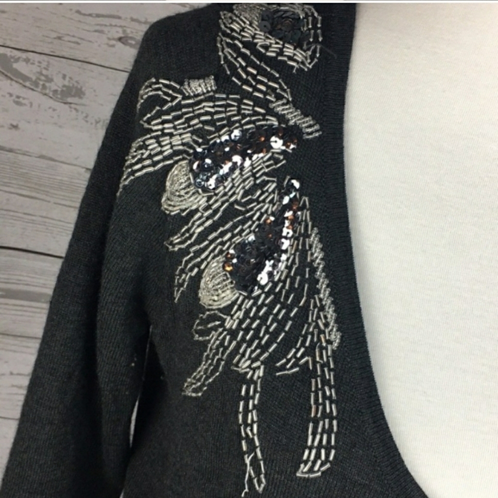 Free People Beaded Sequin Crop Cardigan - Picture 3 of 4